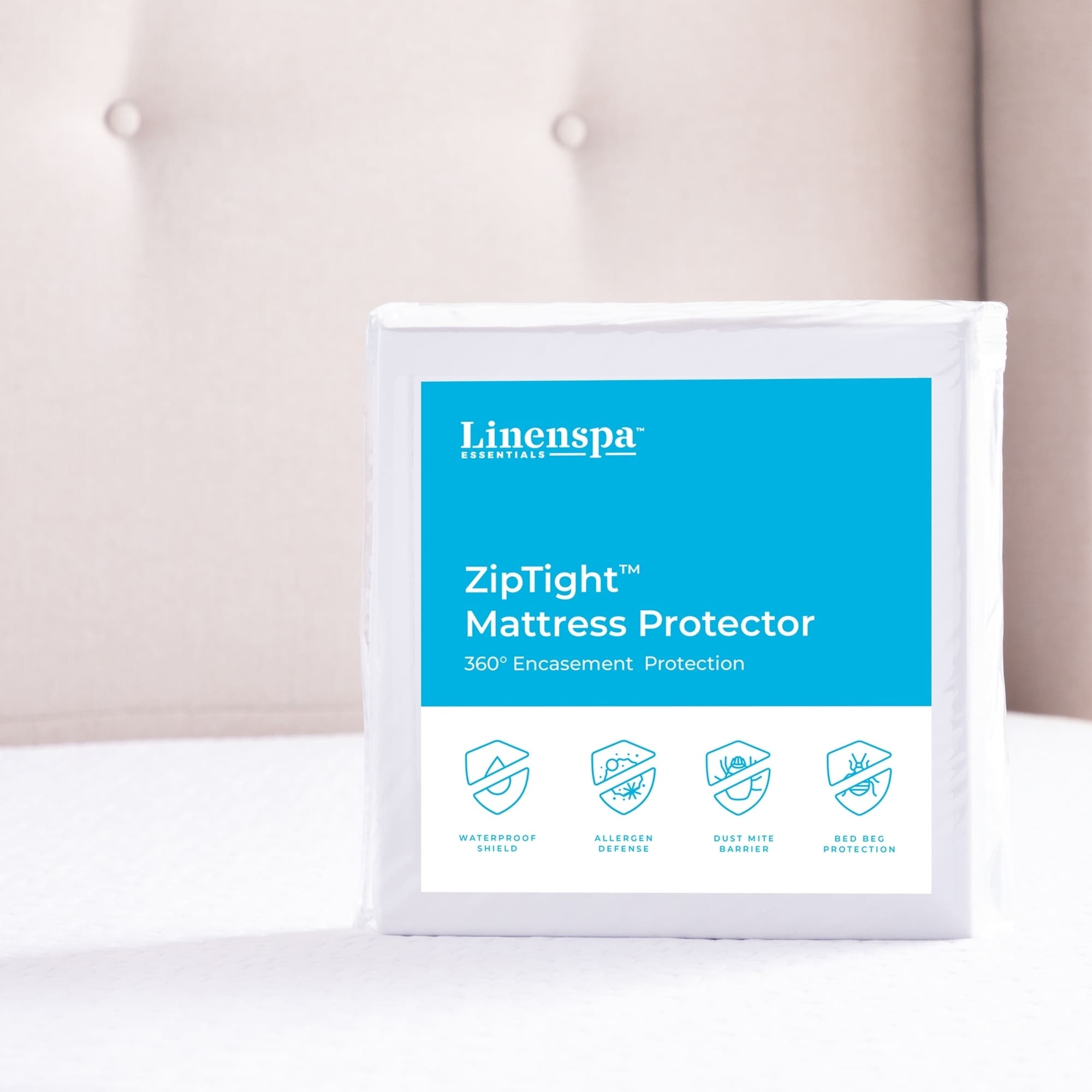 Linenspa ZipTight Waterproof Encasement Mattress Protector