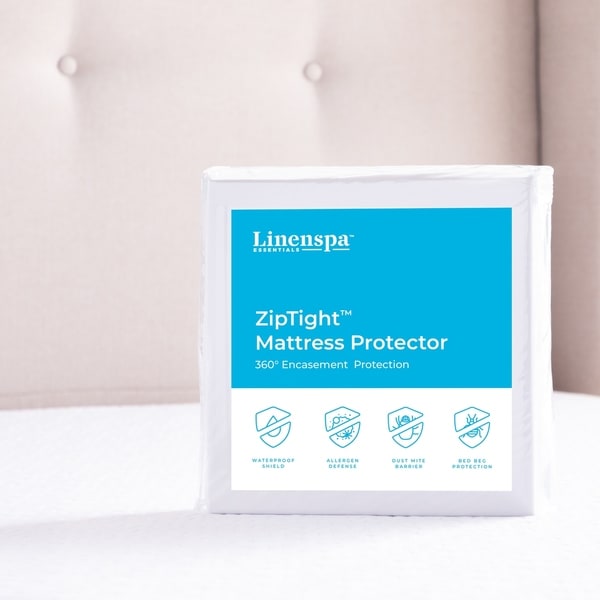 Linenspa ZipTight Waterproof Encasement Mattress Protector