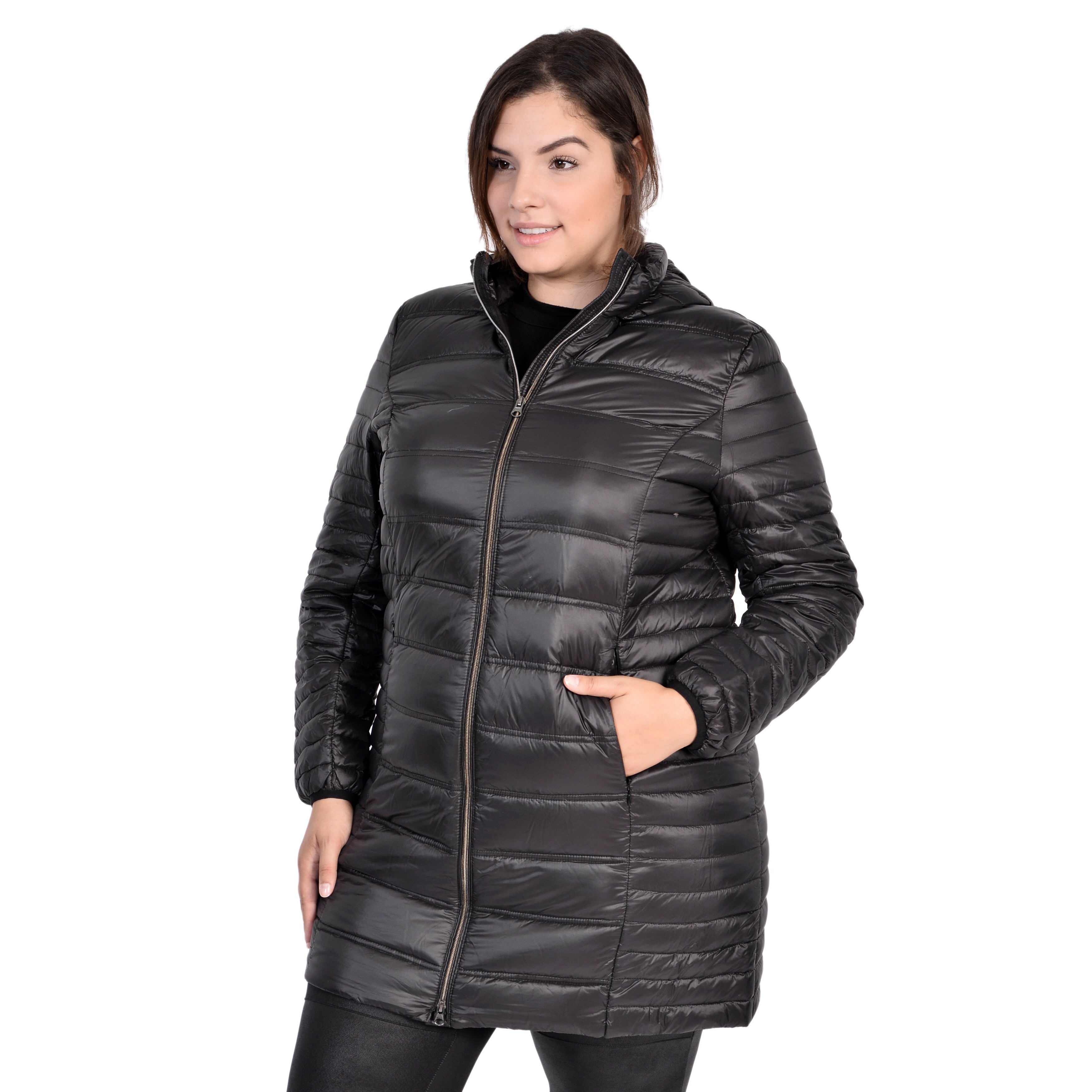 plus size packable winter coat