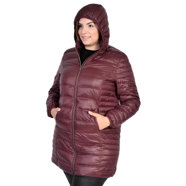 womens plus size packable puffer coat
