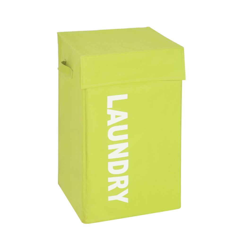 Honey-Can-Do HMP-04060 Lime Graphic Hamper with Lid