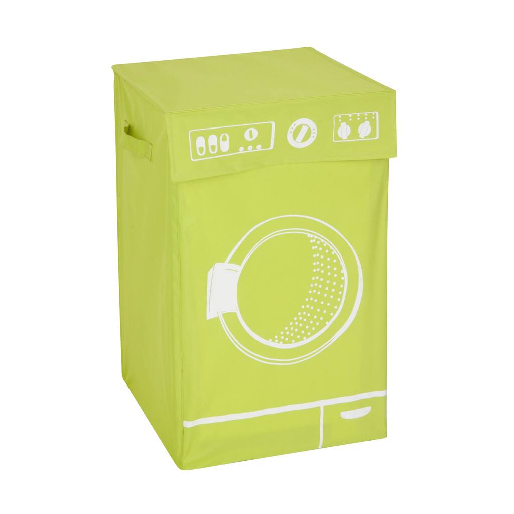 Honey Can Do Lime Graphic Washing Hamper