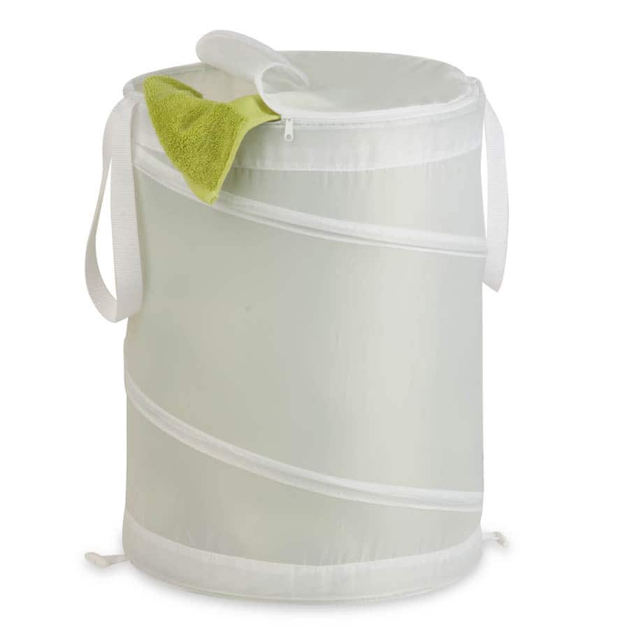 Honey Can Do White Medium Nylon Pop Open Hamper