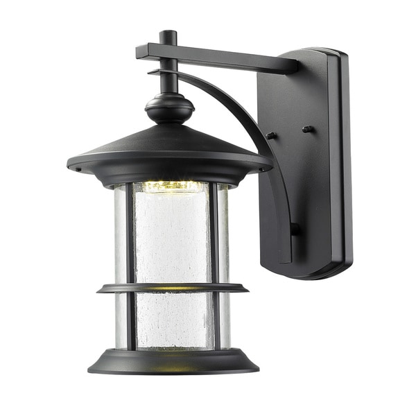 Lite Genesis Black Outdoor LED Wall Light   17672644  