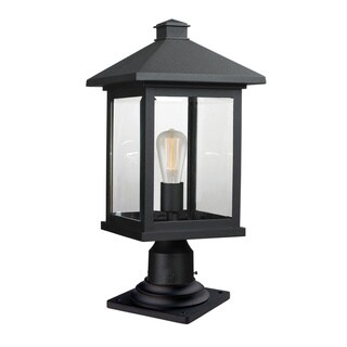Avery Home Lighting Portland Black 1 Light Outdoor Pier Mount Light