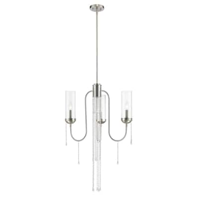 Avery Home Lighting Siena 3-lights Brushed Nickel Chandelier - Brushed nickel