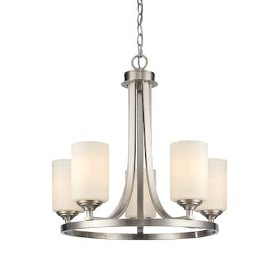 Avery Home Lighting Bordeaux 5-lights Brushed Nickel Chandelier - Brushed nickel