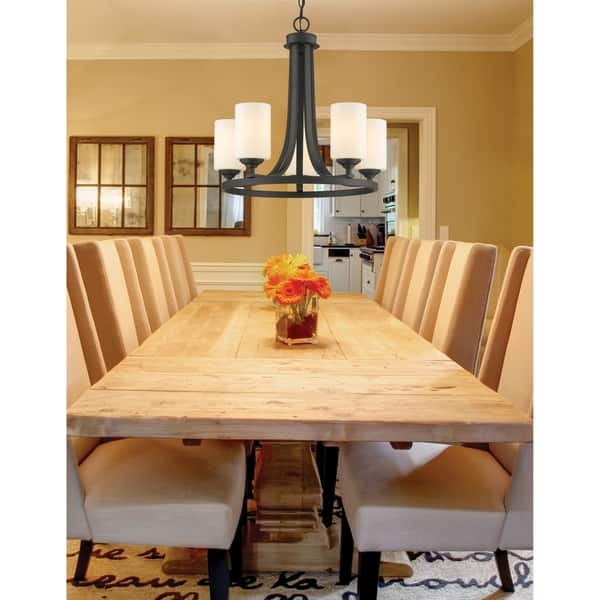 slide 1 of 1, Avery Home Lighting Bordeaux 5-lights Bronze Chandelier