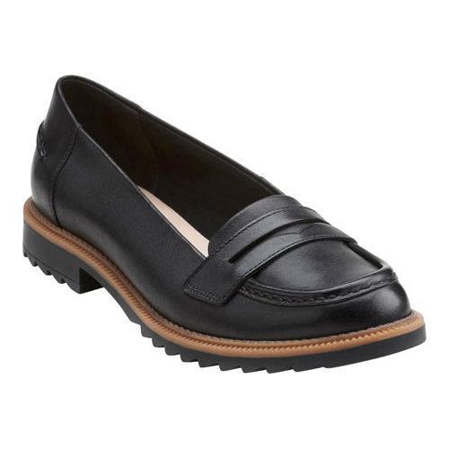 Shop Women's Clarks Griffin Milly Penny Loafer Black Leather - Free ...