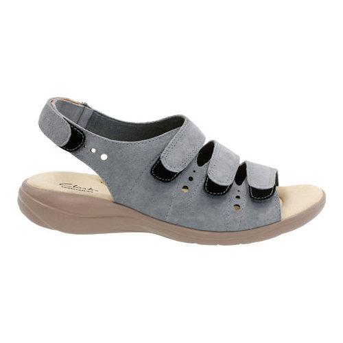 clarks blue suede sandals