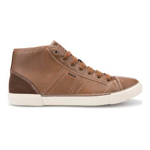 Shop Men's Geox Smart High Top U62X2C Whisky Nappa Leather/Suede - Free ...