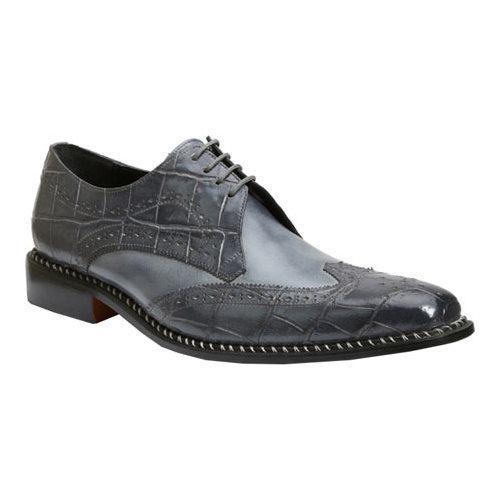 Men's Giorgio Brutini 21085 Blue Buff Croc/Gray Smooth Calf
