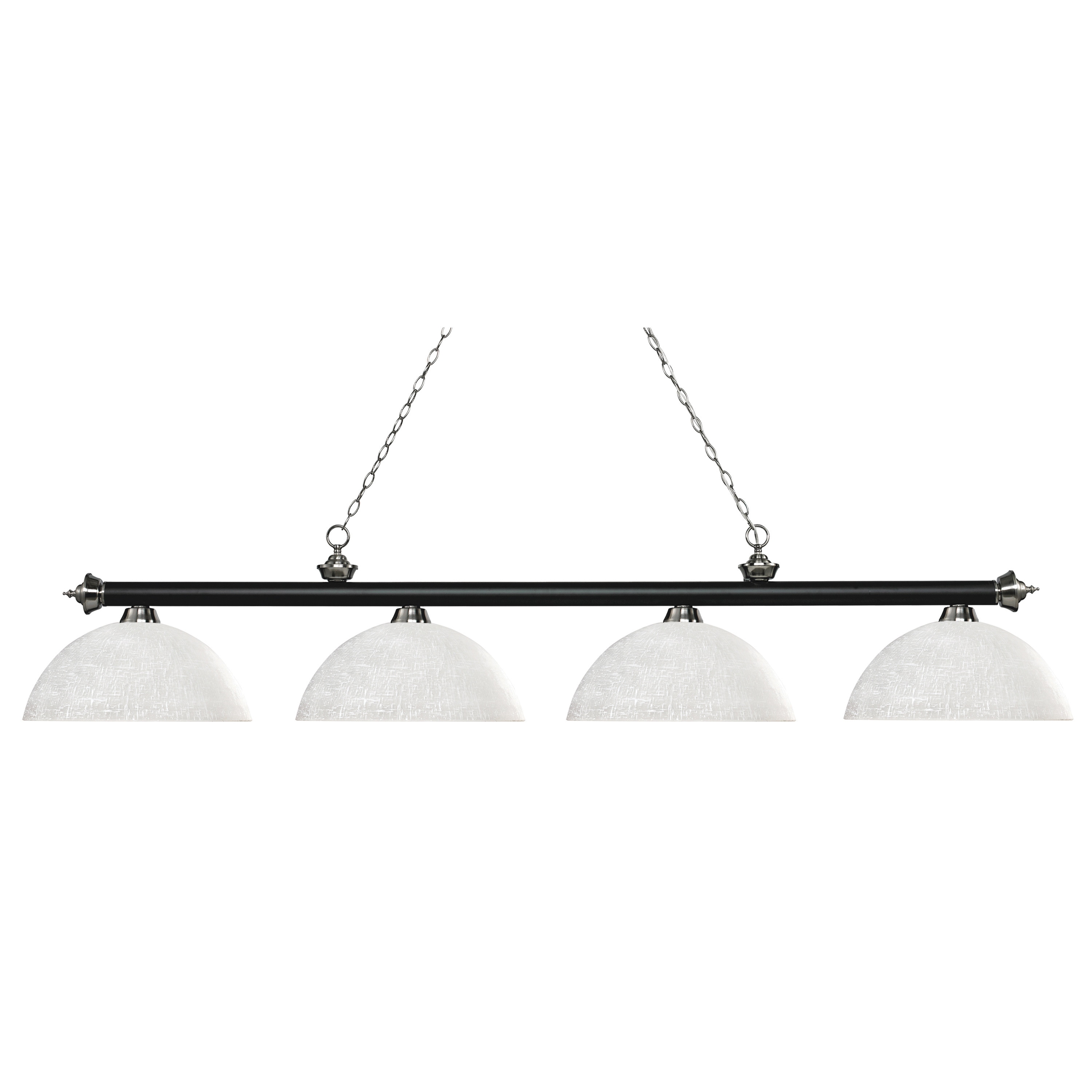 Avery Home Lighting Riviera Matte Black & Brushed Nickel 4-lights Matte Black & Brushed Nickel Island/Billiard
