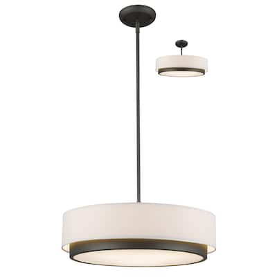 Avery Home Lighting Jade 3-lights Factory Bronze Pendant