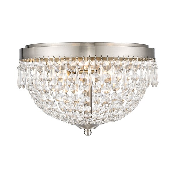 Avery Home Lighting Danza 3 Lights Brushed Nickel Flush Mount Avery Home Lighting Danza 3 Lights Brushed Nickel Flush Mount