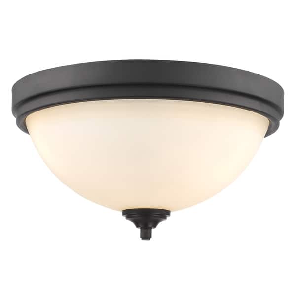 slide 1 of 1, Avery Home Lighting Bordeaux 3-lights Bronze Flush Mount