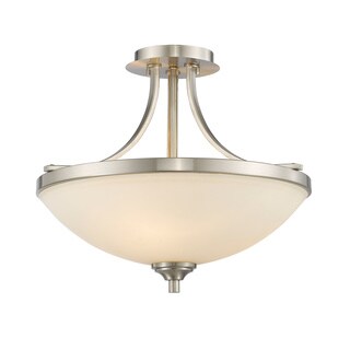 Z-Lite Bordeaux Brushed Nickel Semi Flush Mount