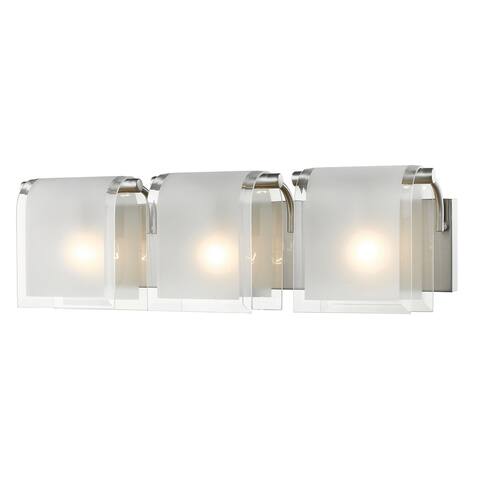 Avery Home Lighting Zephyr 3-lights Brushed Nickel Vanity