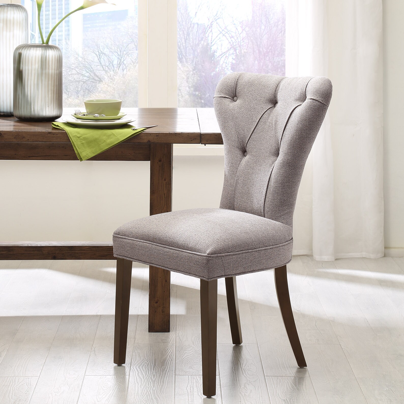 Jocelyn roll top tufted deals upholstered side chair