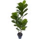 preview thumbnail 2 of 3, 65-inch Fiddle Leaf Tree UV Resistant (Indoor/Outdoor) - Green