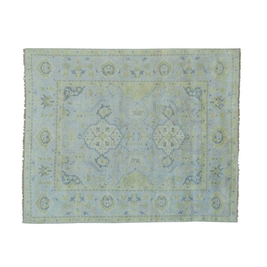 Wool Washed Out Oushak Oriental Rug Handmade