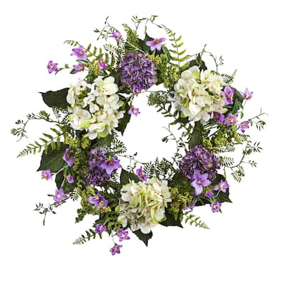 24-inch Hydrangea Berry Wreath