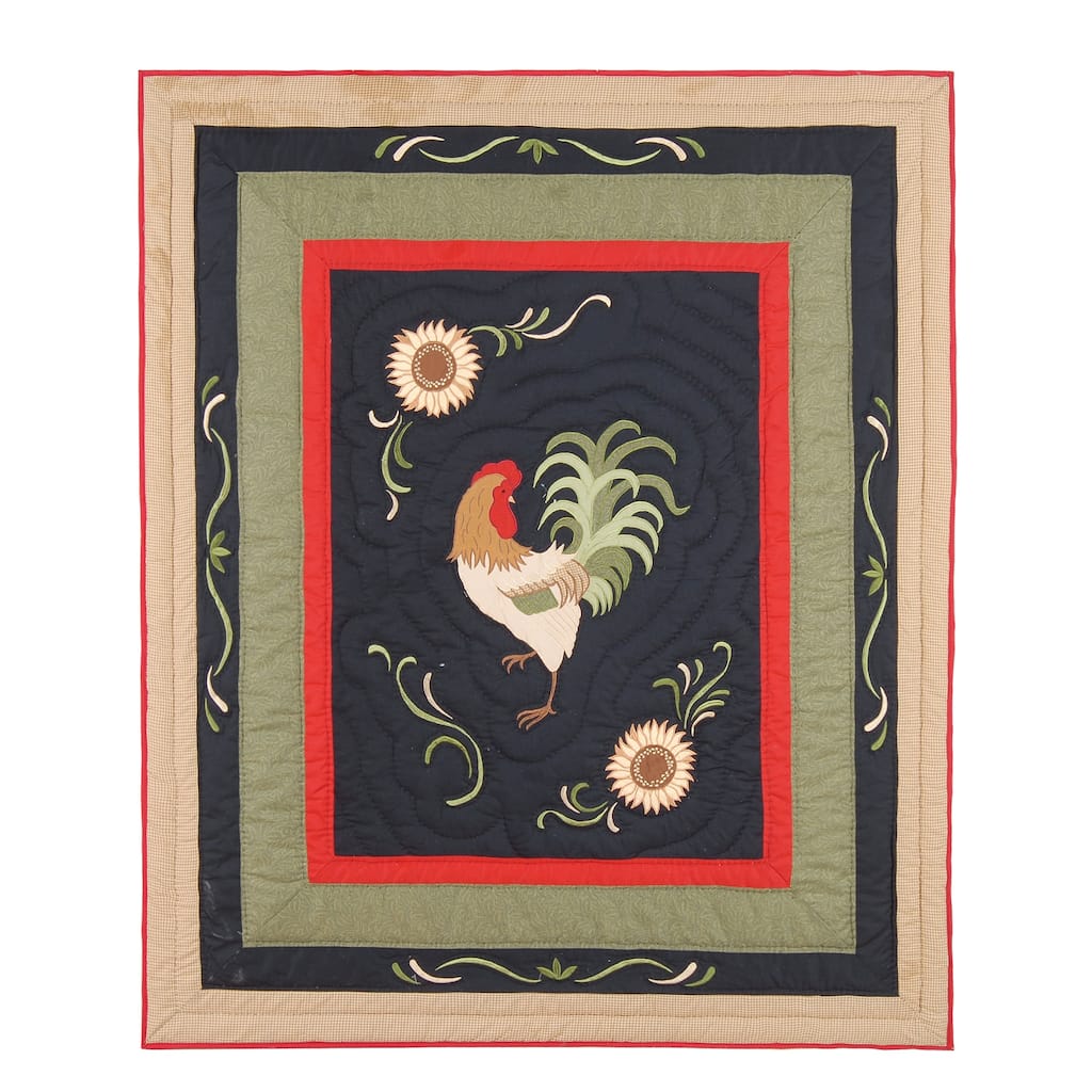 Harvest Rooster Throw Blanket