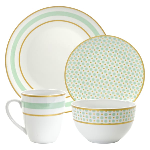 10 Strawberry Street Mint 16 piece Dinnerware Set   Shopping