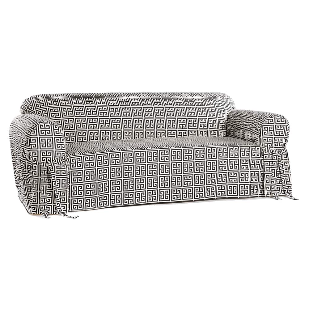 Classic Slipcovers Geo Print 1-piece Loveseat Slipcover
