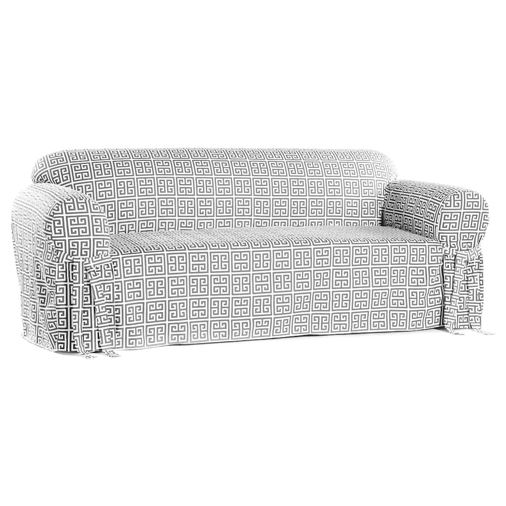Classic Slipcovers Geo Print 1-piece Loveseat Slipcover