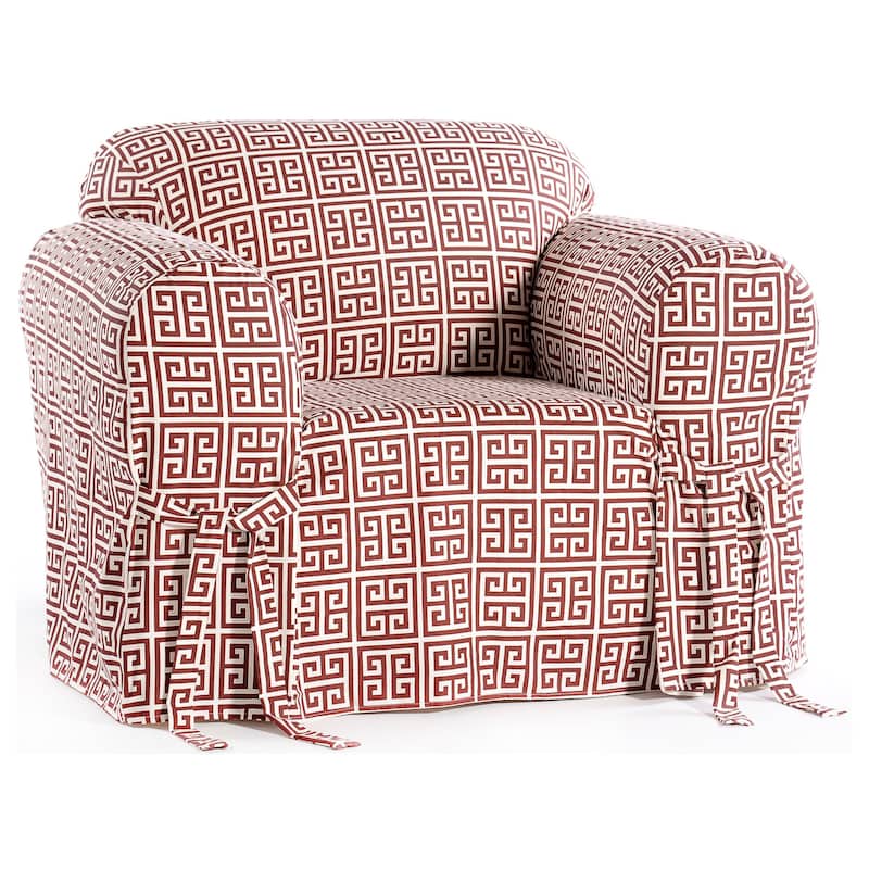 Classic Slipcovers Geo Print 1-piece Chair Slipcover
