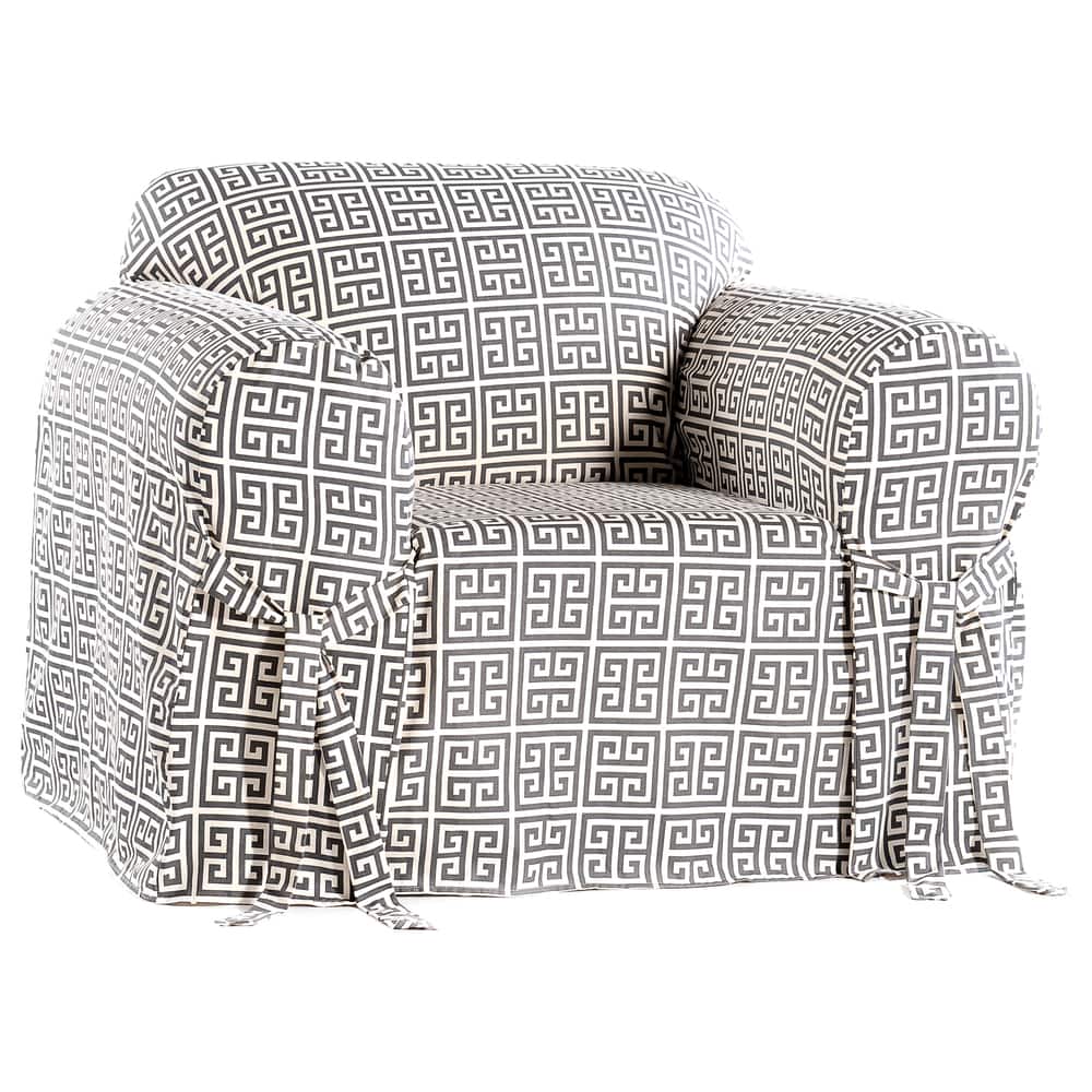 Classic Slipcovers Geo Print 1-piece Chair Slipcover