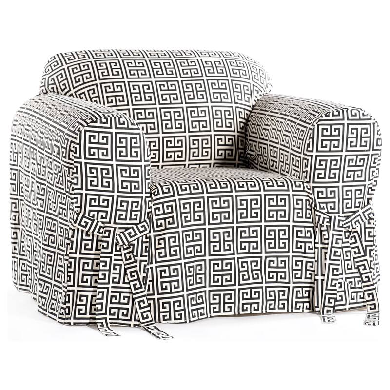 Classic Slipcovers Geo Print 1-piece Chair Slipcover