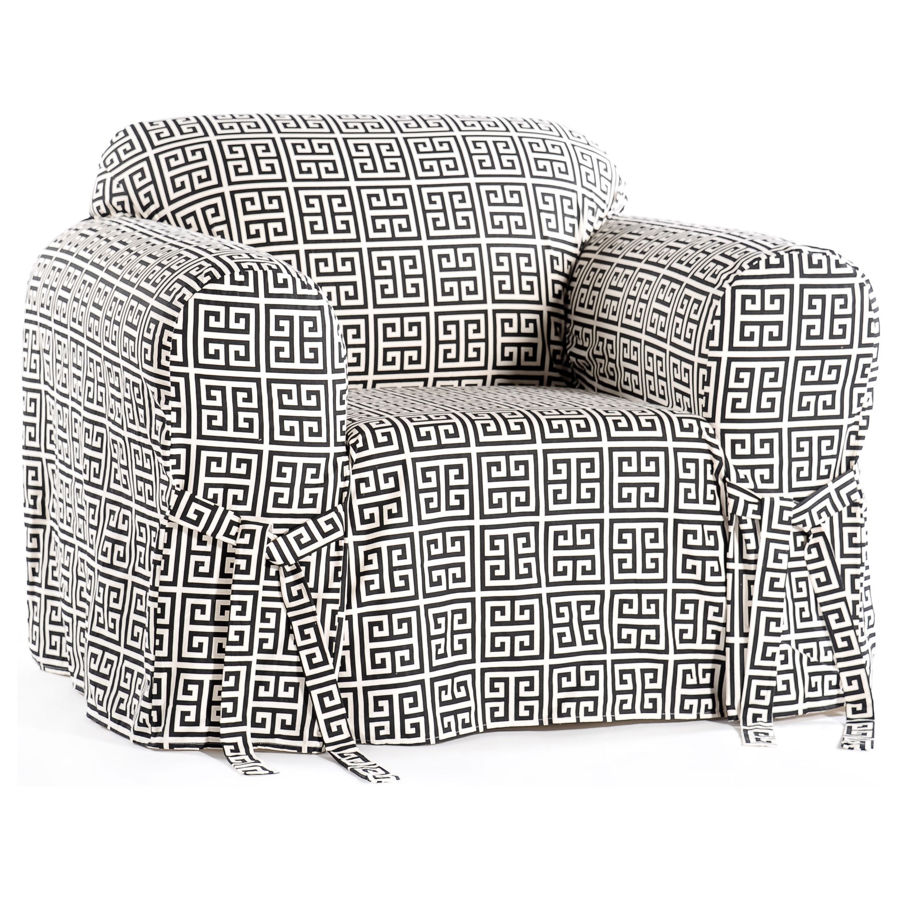 Classic Slipcovers Geo Print 1-piece Chair Slipcover
