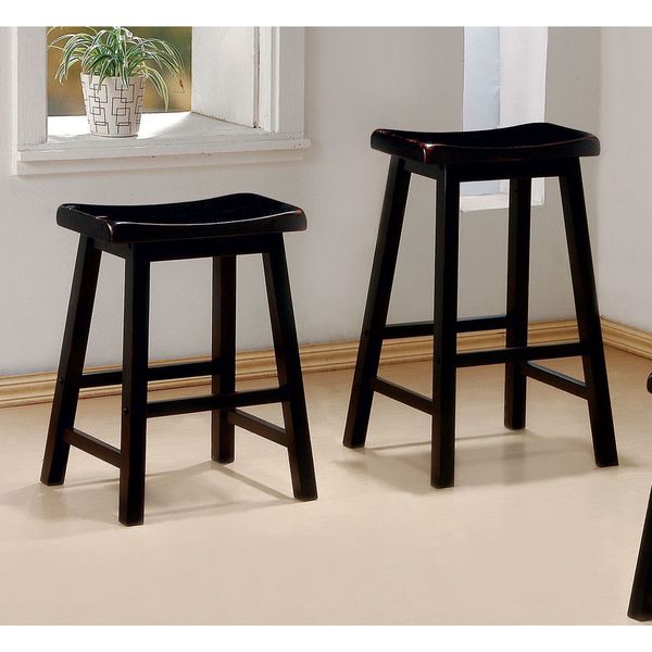 Coaster Furniture Durant Wooden Bar Stools Black Set of 2