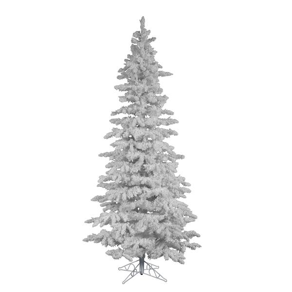 9' x 49" Flocked White Slim Tree with 1391 Tips Bed Bath & Beyond