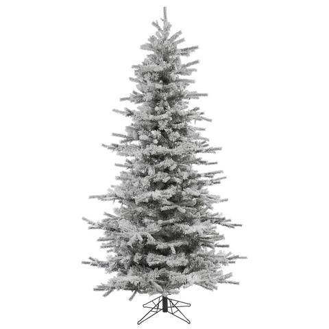 8.5' x 58" Flocked Slim Sierra Tree with 1564 Tips