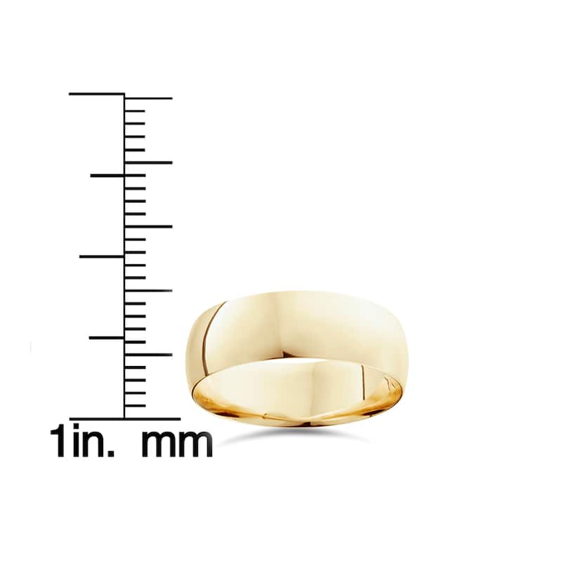 14k Gold 10mm Plain Wedding Band