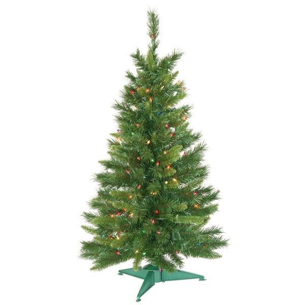 3.5' Pre-Lit Imperial Pine Artificial Christmas Tree - Multi Dura ...