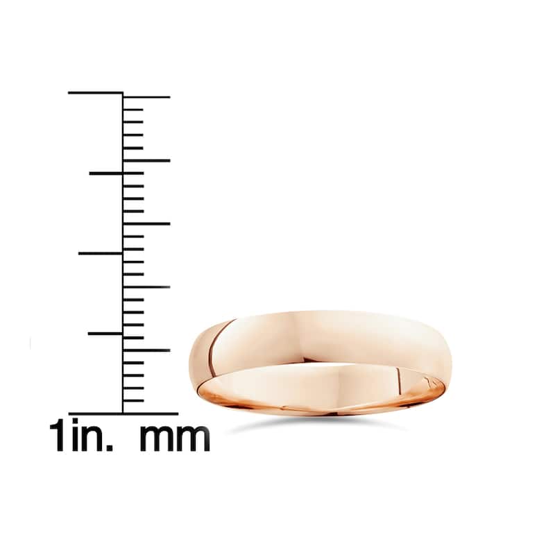14k White Yellow and Rose Gold 8mm Plain Wedding Band