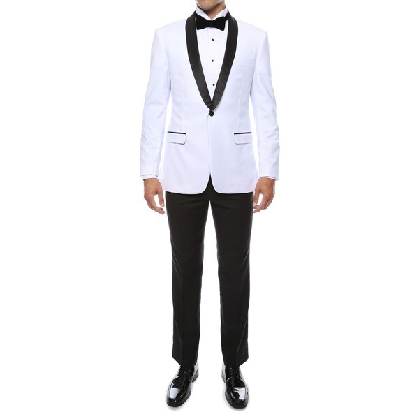 Zonettie by Ferrecci Men's Premium Slim Fit Shawl Collar 2-piece Tuxedo