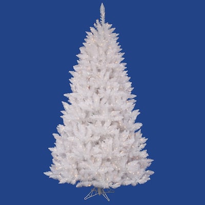 6.5' x 46" Sparkle White Spruce Tree with 400 Multi-Colored LED Lights