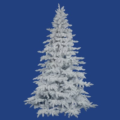 4.5' x 46" Flocked White Spruce Tree with 498 Tips