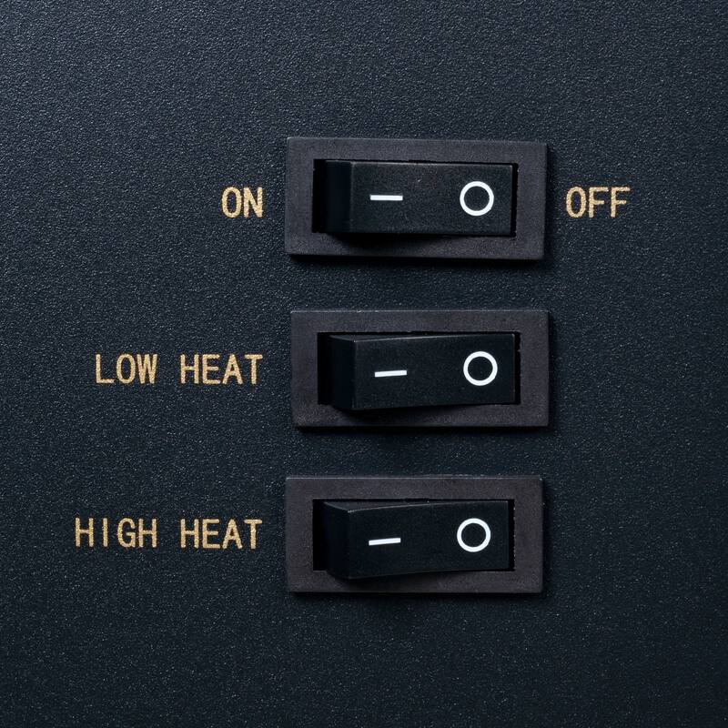 Northwest Classic Electric Fireplace Heater, Black
