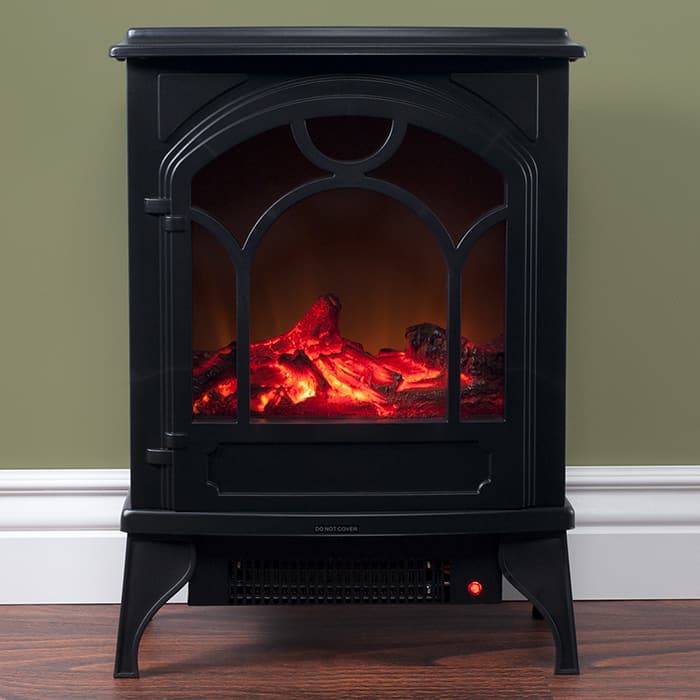 Northwest Classic Electric Fireplace Heater, Black