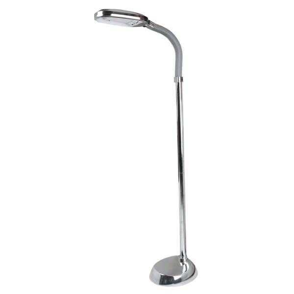 Node Windsor Home Full Spectrum Sunlight Chrome Metal/Plastic/Resin 5-foot Floor Lamp