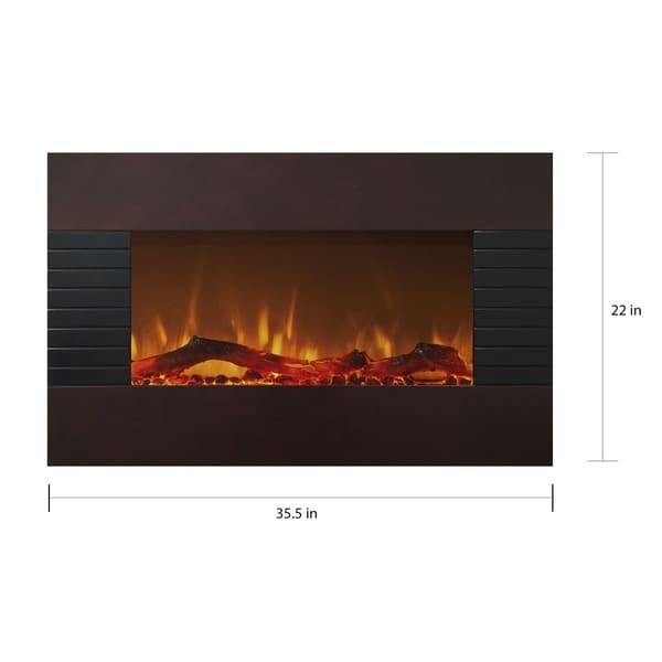 Shop Northwest 36 Inch Mahogany Fireplace With Wall Mount Floor