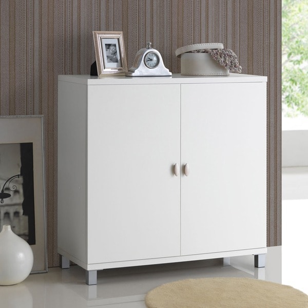 Baxton Studio Marcy Contemporary White Wood Storage Sideboard