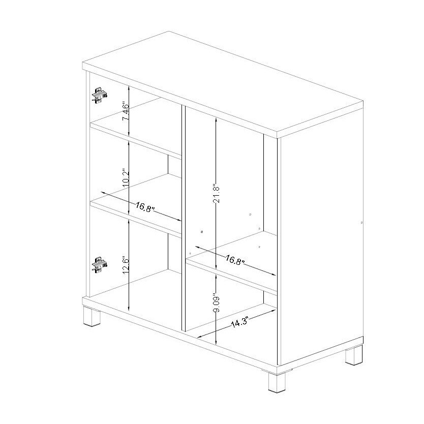 Baxton Studio Marcy Contemporary White Wood Storage Sideboard