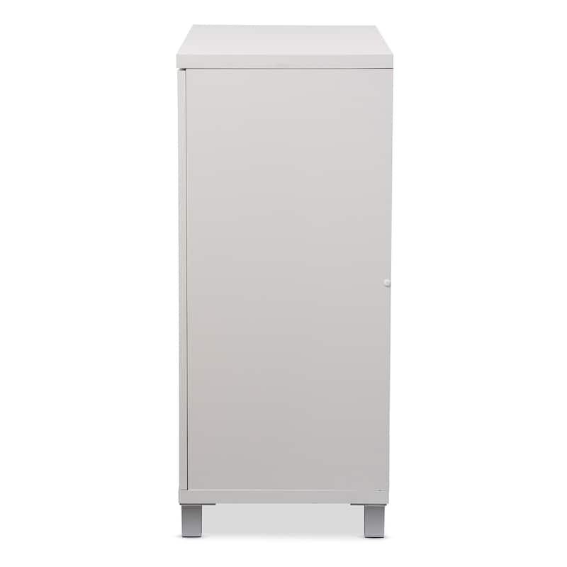 Baxton Studio Marcy Contemporary White Wood Storage Sideboard Cabinet